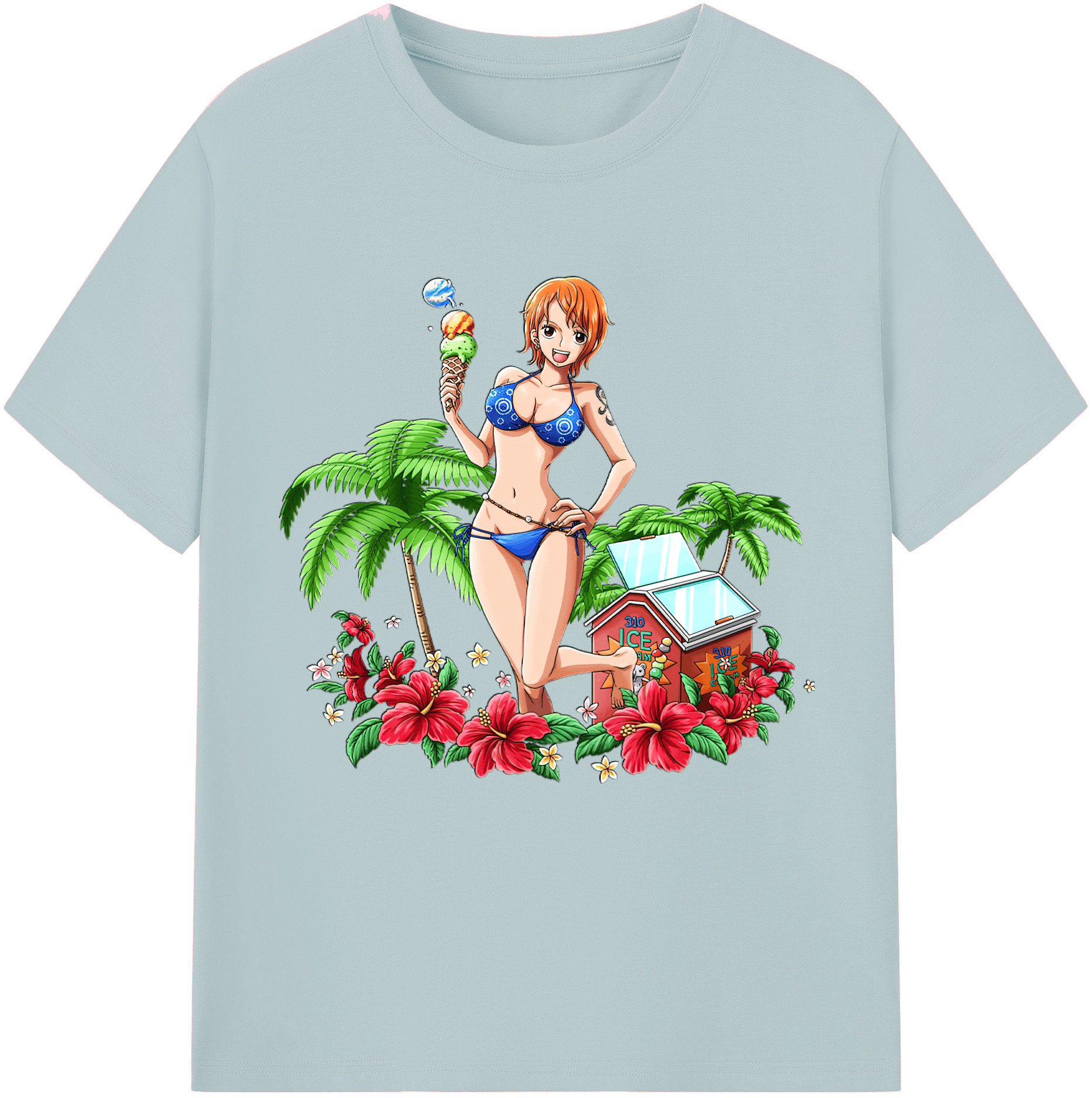 ワンピース ナミ ONE PIECE Nami 綿100％半袖Tシャツ（フロントプリント）